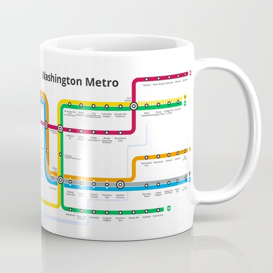 Schematic Washington Metro Map Mug