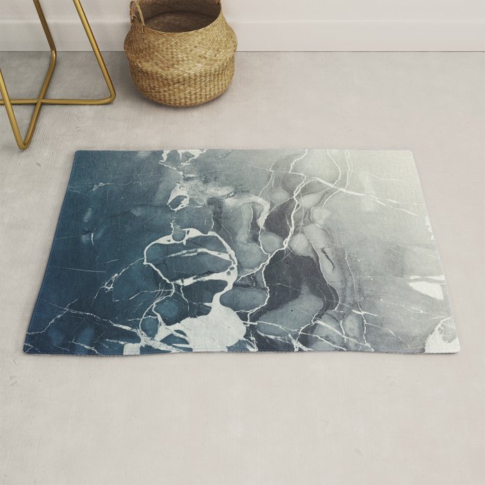 Ultramarine Marble Rug by cafelab Society6