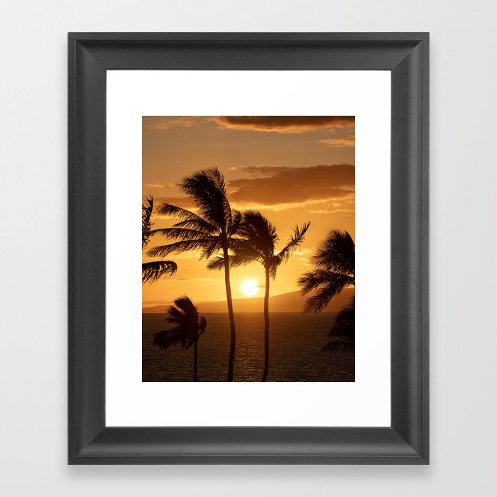 Maui Sunset Framed Art Print