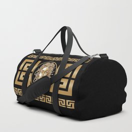 Medusa Black & Gold Duffle Bag