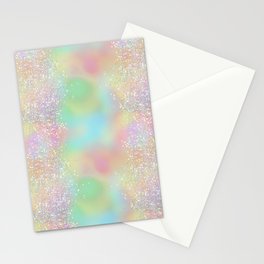 Pretty Rainbow Holographic Glitter Stationery Card
