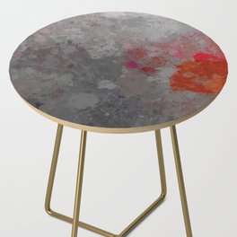 Rich orange red and grey Side Table