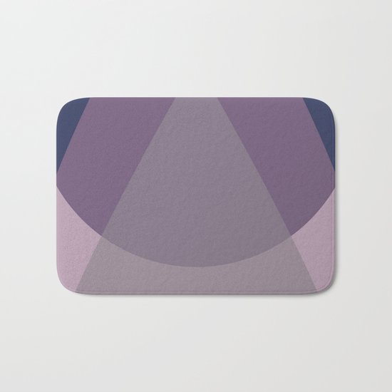 Scandinavian BLUE PURPLE MAUVE Drops Bath Mat