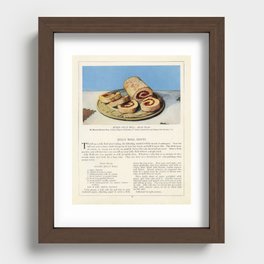 Vintage Jelly Roll Baking Dessert Recipe  Recessed Framed Print