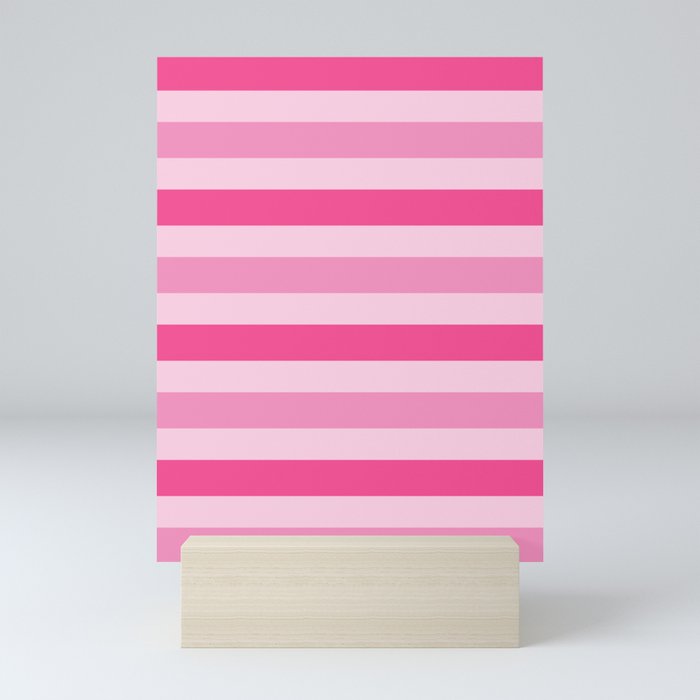 Pink Color Line Design Mini Art Print