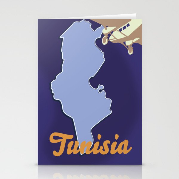 Tunisia Vintage travel poster. Stationery Cards