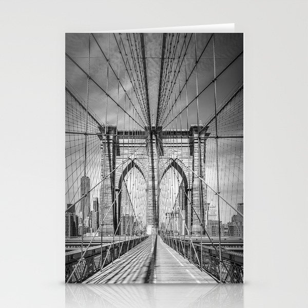NEW YORK CITY Brooklyn Bridge | upright slim panorama Stationery Cards
