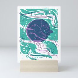 Lunar Meow: New Moon Mini Art Print