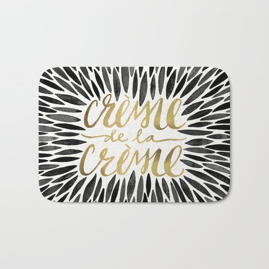 Crème de la Crème – Black & Gold Bath Mat