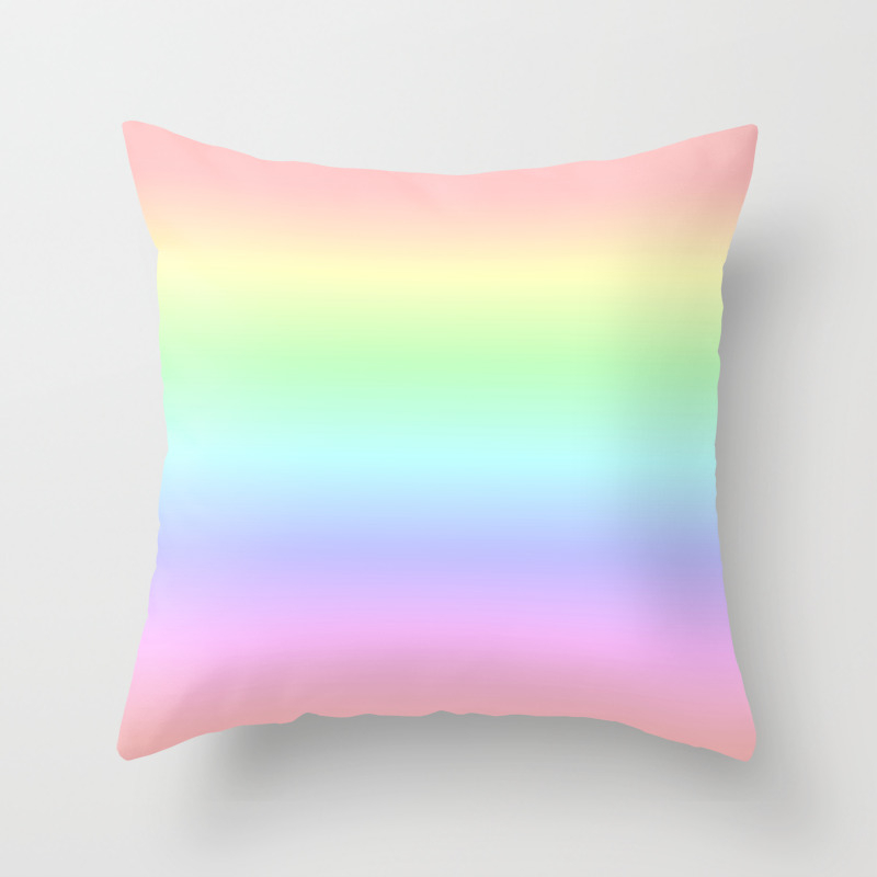 Be Kind Pastel Rainbow Kindness Throw Pillow 