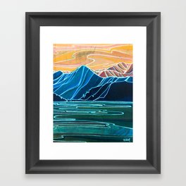 Coastal Connections : Single Line Framed Art Print