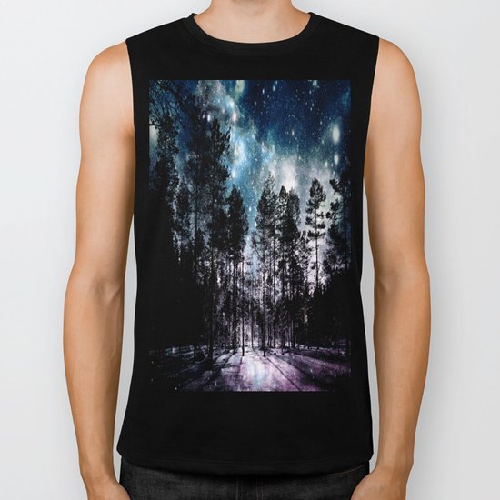 One Magical Night...(teal & lavender) Biker Tank
