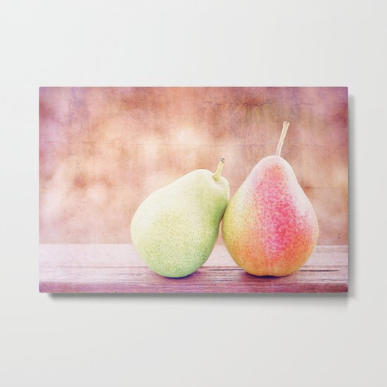 LOVING PEARS Metal Print