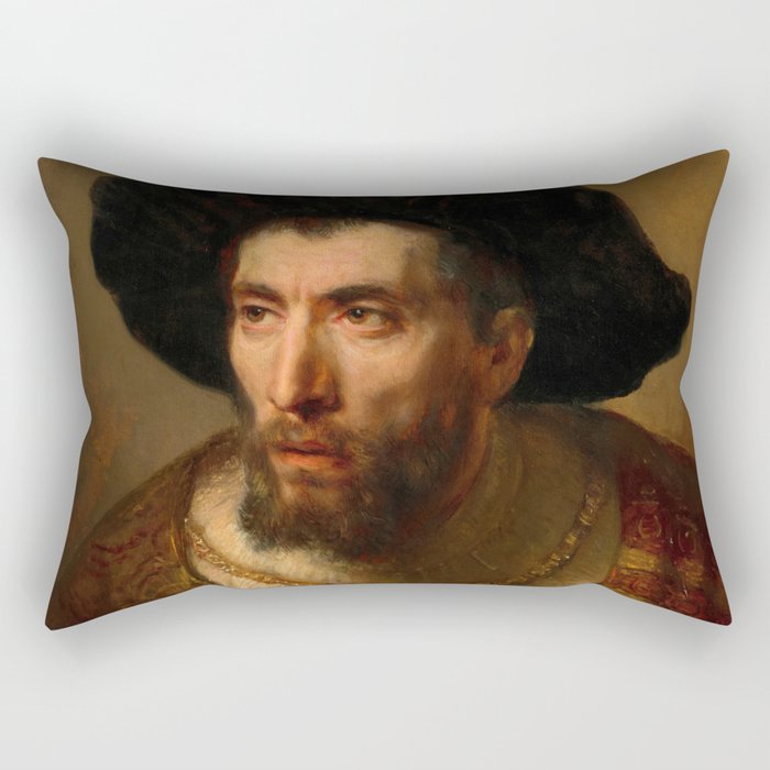 The Philosopher, 1653 by Rembrandt van Rijn Rectangular Pillow