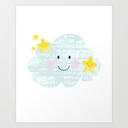 Kawaii Twinkle Little Star Art Print