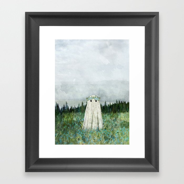 Forget me not meadow Framed Art Print
