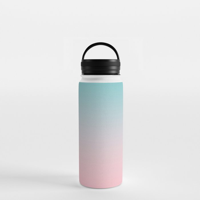 Simple modern minimalist pink turquoise ombre gradient Water Bottle by  Audrey Chenal