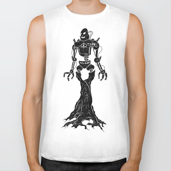 Antiquarian Roboterbaum Biker Tank