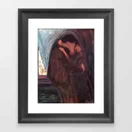 The Kiss Edvard Munch Painting Framed Art Print