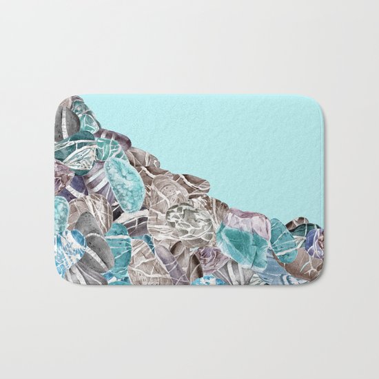 Turquoise Sea Stones Bath Mat