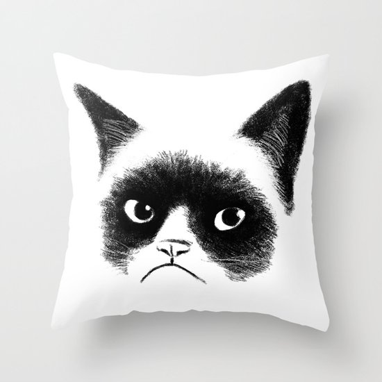 Grumpy Cat Throw Pillow