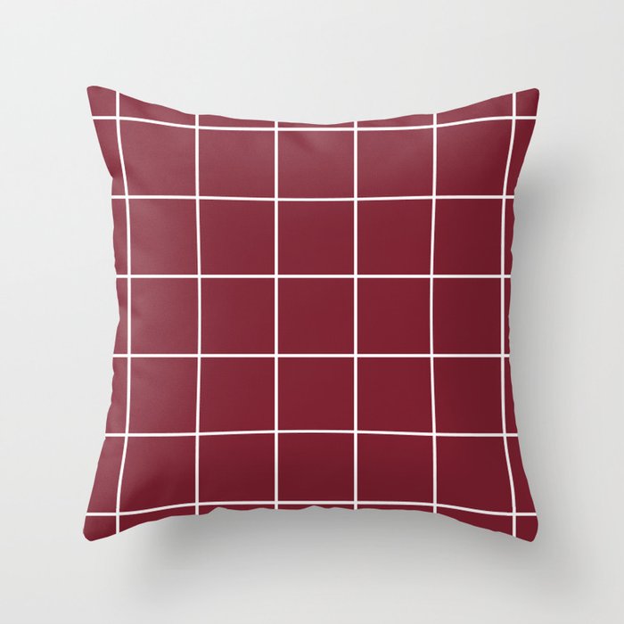 Burgundy red throw best sale pillows
