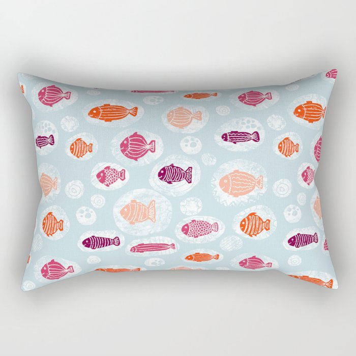 School Of Fish Kids Rectangular Pillow