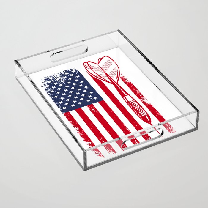 Darts USA Flag Acrylic Tray