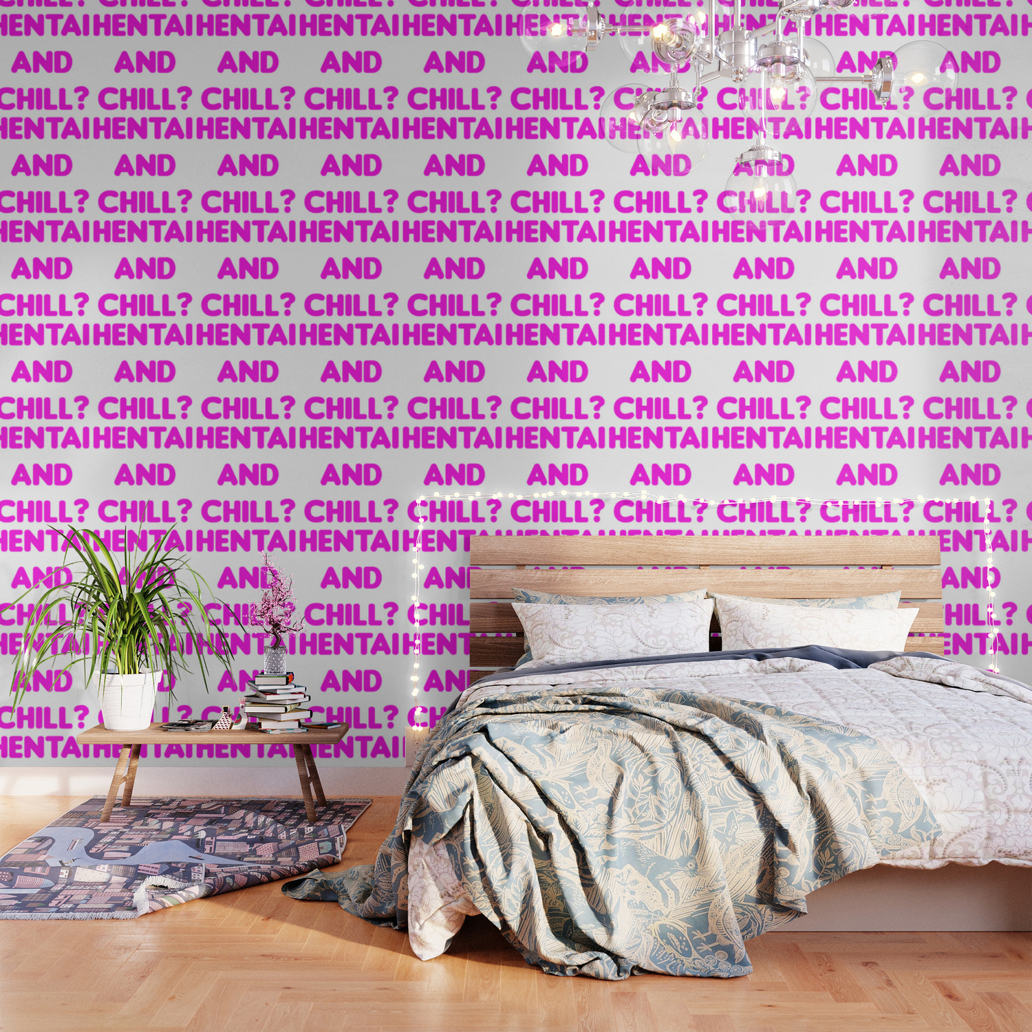 Hentai And Chill Wallpaper By Green Cow Society6