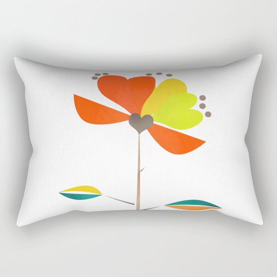 Fantasy . Flower . Rectangular Pillow