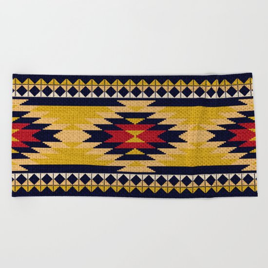 Aztec pattern Beach Towel