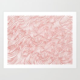 2021 the great wave 2 pattern  Art Print