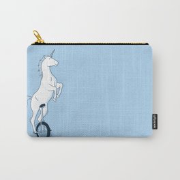 Unicorn on a unicycle - blue Carry-All Pouch