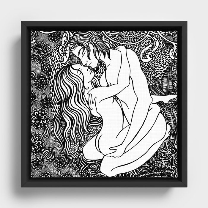 wrapped up in you Framed Canvas