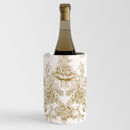 Art Nouveau,VIctorian,Kaki,white,toile,floral,chic,pattern,french country,shabby chic,modern,trendy,timeless style,classic Wine Chiller