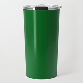 Forest Green Solid Color Block Travel Mug