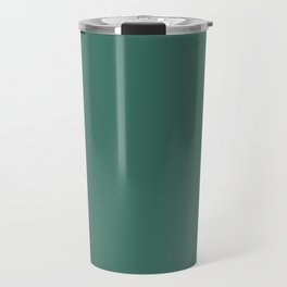 Dark Green Solid Color Pantone Fir 18-5621 TCX Shades of Blue-green Hues Travel Mug
