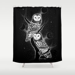 The Witch Owls Shower Curtain