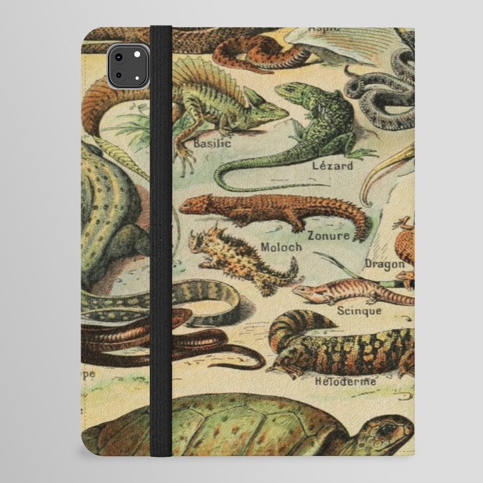 Reptiles by Adolphe Millot iPad Folio Case