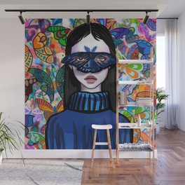 Butterfly Mask Wall Mural