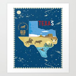 Texas adventure Art Print