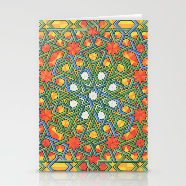 8-Fold Alhambra Pattern Stationery Cards