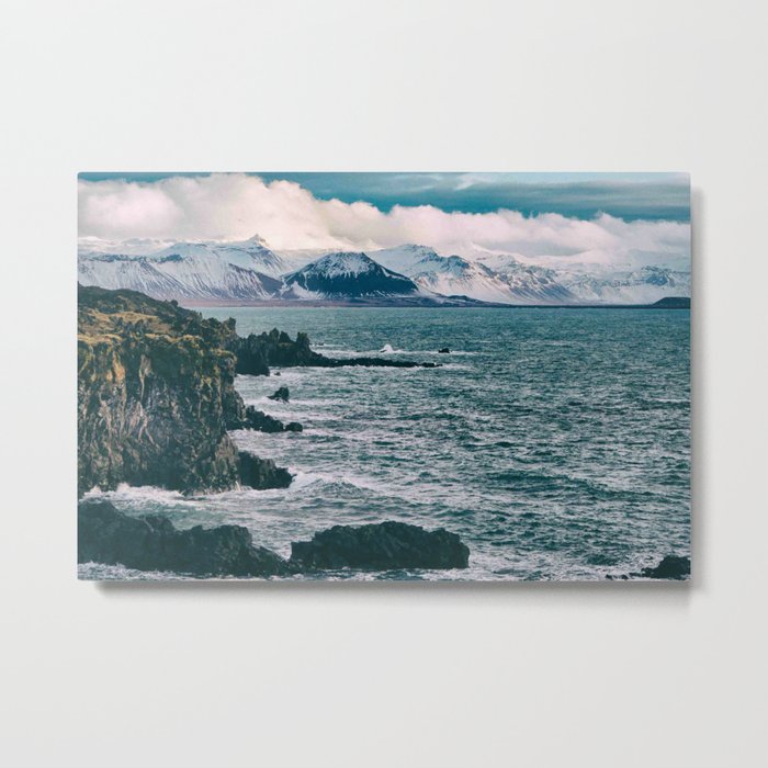 Iceland Ocean View of the Coast Metal Print
