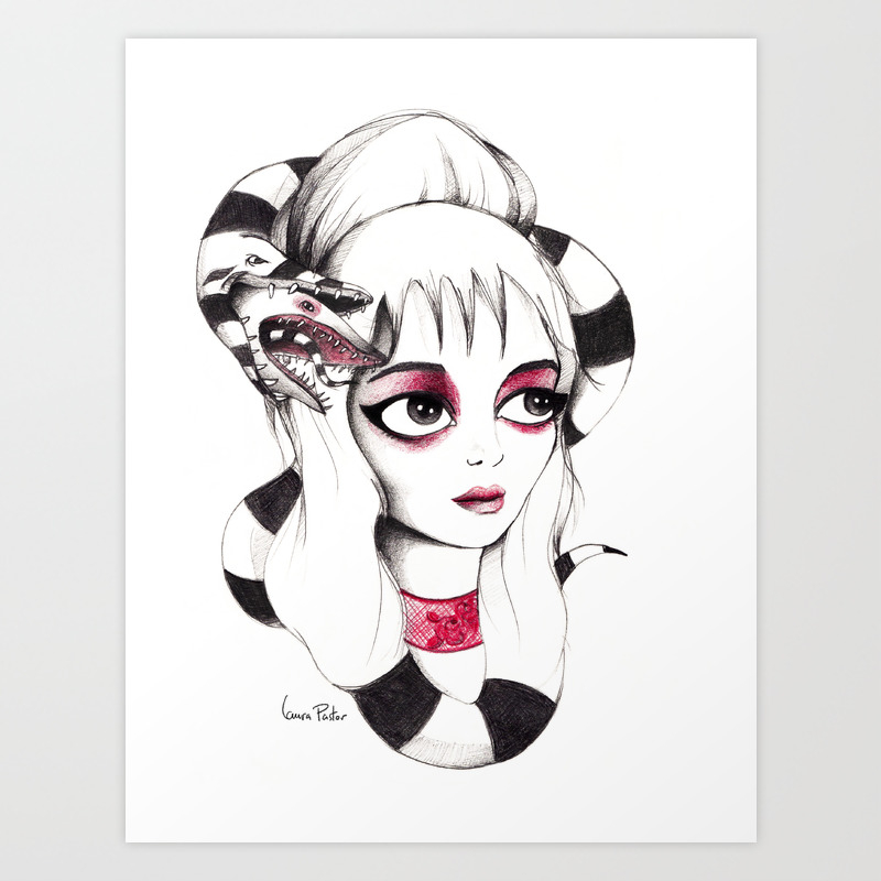 Lydia Deetz Art Print By Laurapastor Society6