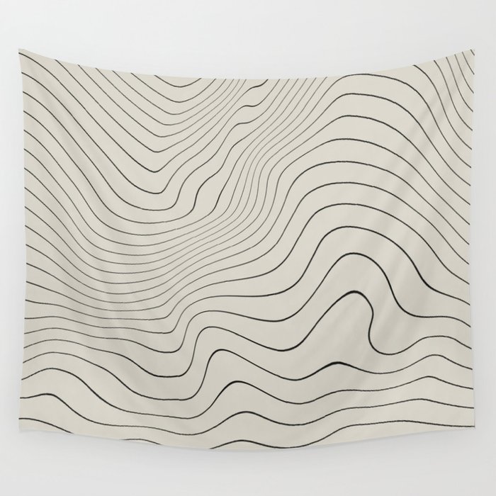 Line Distortion #3 Wall Tapestry