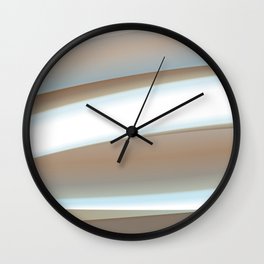 Wave brown mint Wall Clock