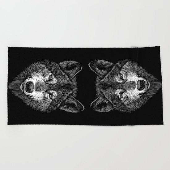 Wolf Beach Towel