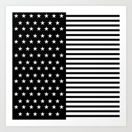 USA Black Flag Art Print