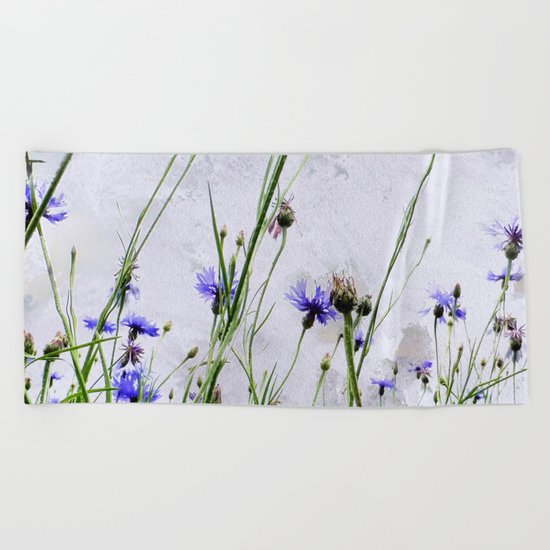 Cornflowers blue II Beach Towel