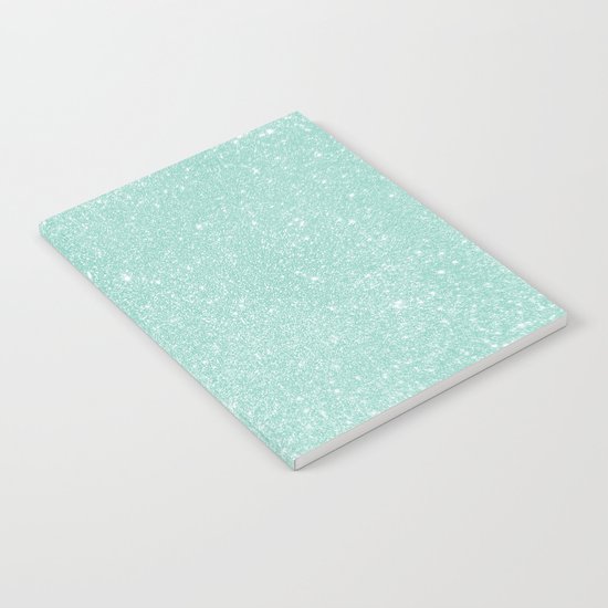 Pastel Turquoise Glitter Notebook